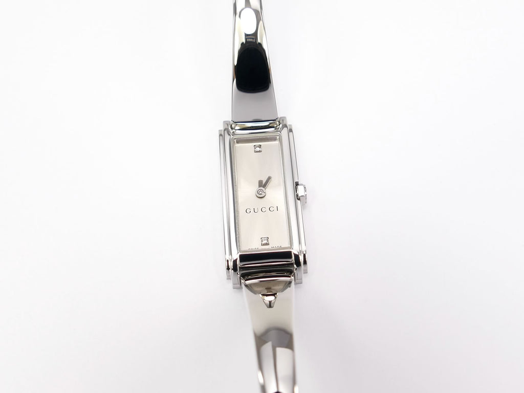 Gucci G-Line 109 Silver Dial with 2 Diamonds
