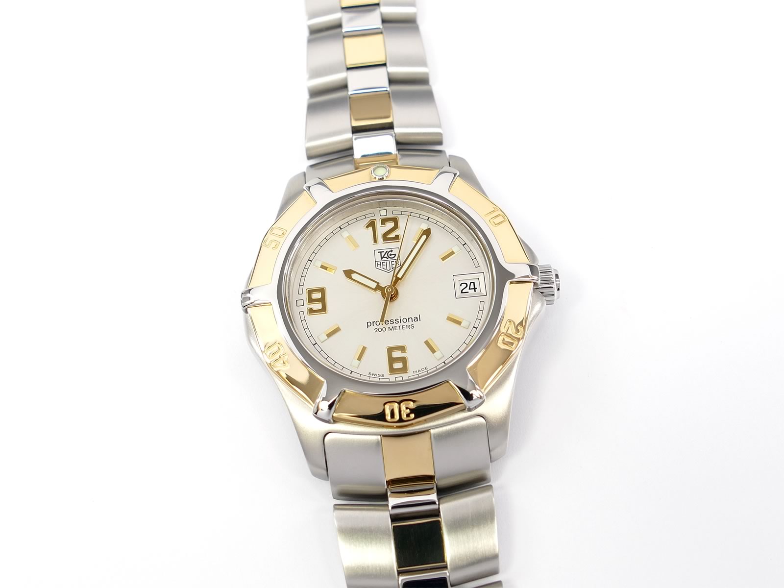TAG Heuer 2000 Exclusive Professional Silver Dial with Solid 18k Gold WN1153.BD0341