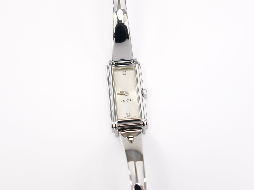Gucci G-Line 109 Silver Dial with 2 Diamonds