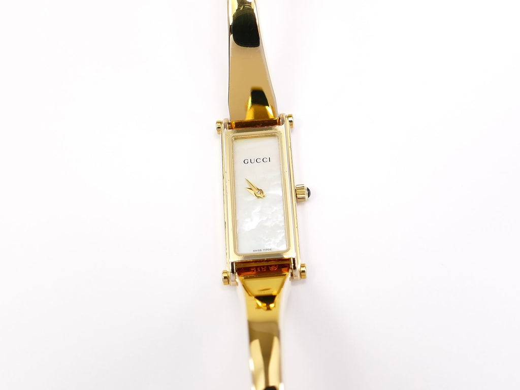 Gucci 1500L White Mother of Pearl Dial 18k Gold