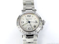 Cartier Pasha GMT Silver 2377 front