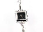 Gucci 1900L Black Dial on Stainless Steel Bangle