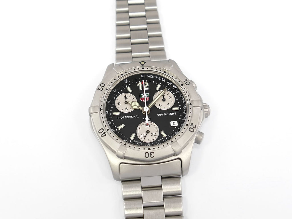 TAG Heuer 2000 Classic Black / Silver Chronograph CK1110
