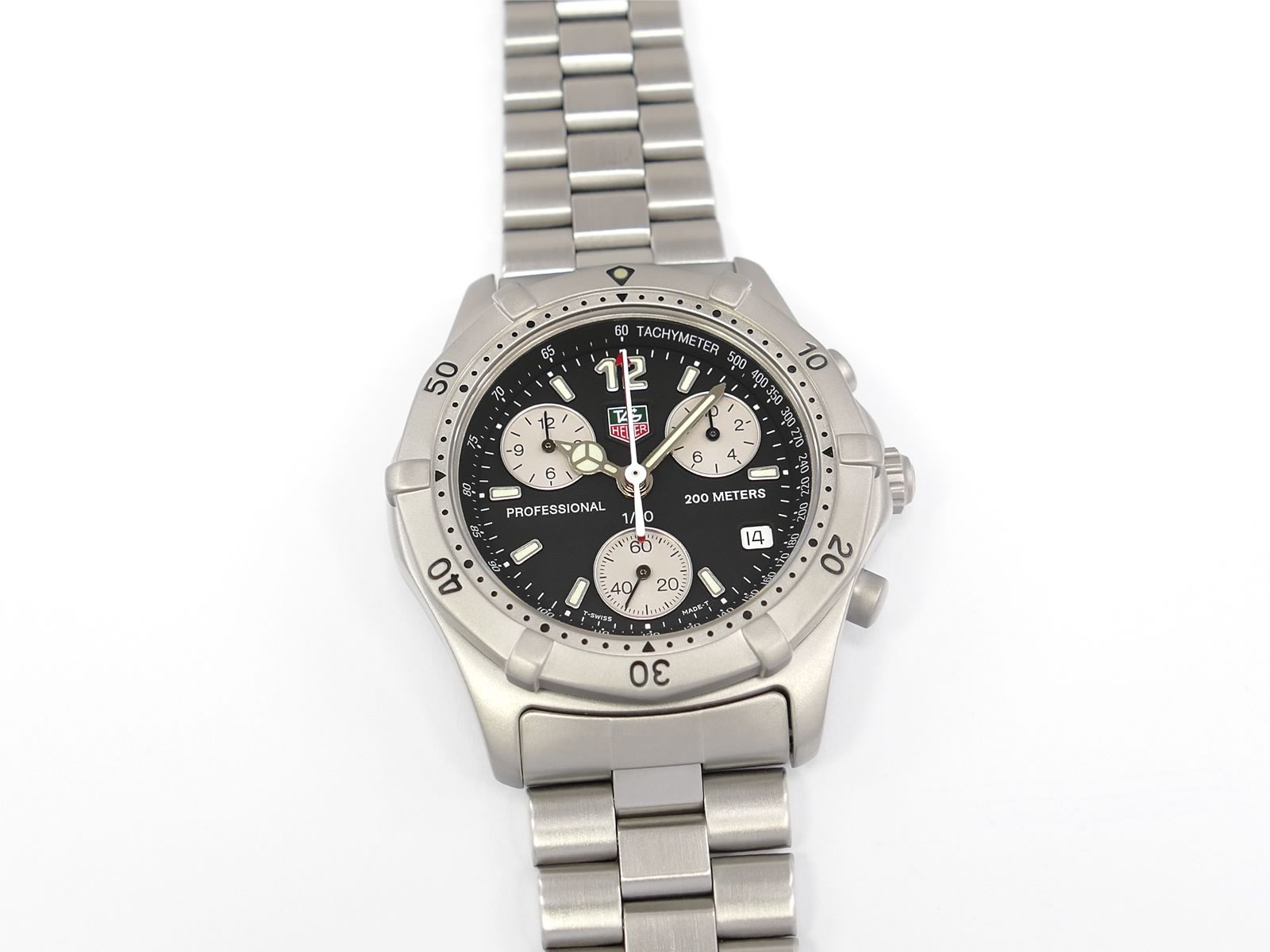 TAG Heuer 2000 Classic Black / Silver Chronograph CK1110