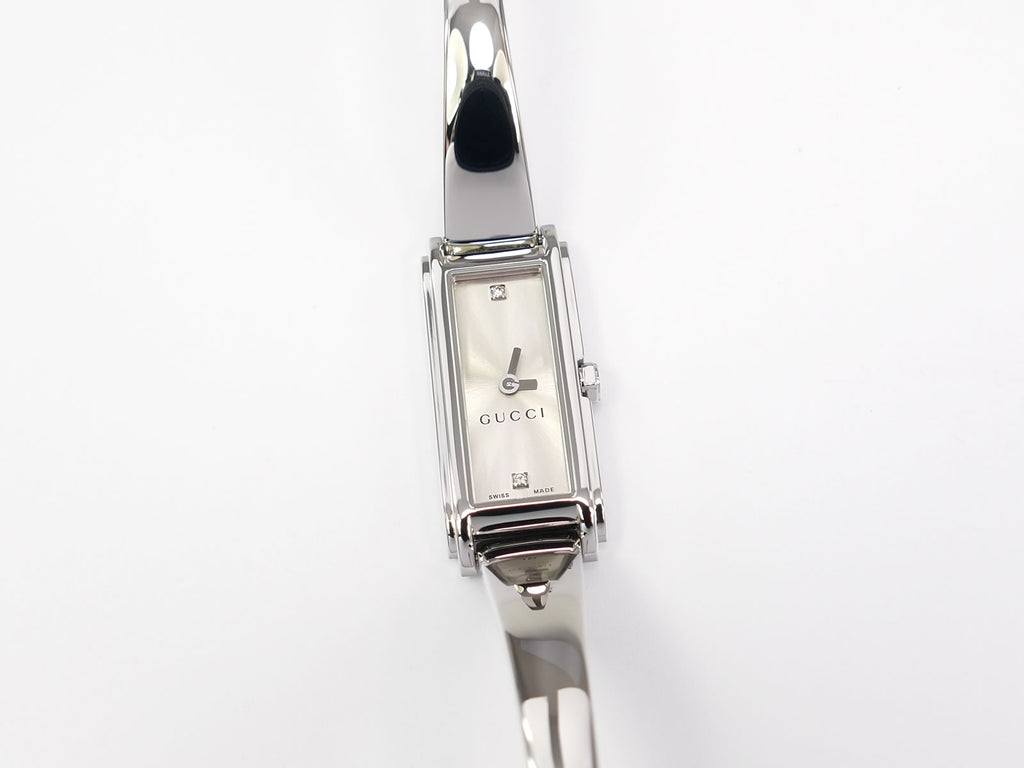 Gucci G-Line 109 Silver Dial with 2 Diamonds YA109519