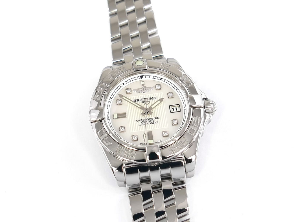 Breitling Galactic 32 Lady White Mother of Pearl & Diamonds A71356L2/A708