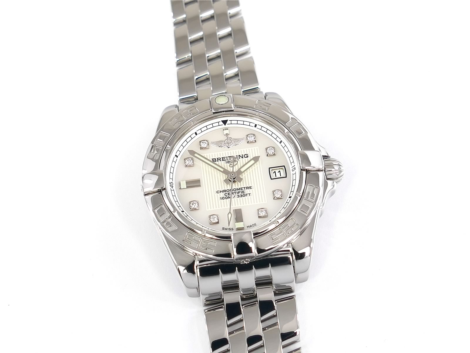 Breitling Galactic 32 Lady White Mother of Pearl & Diamonds A71356L2/A708