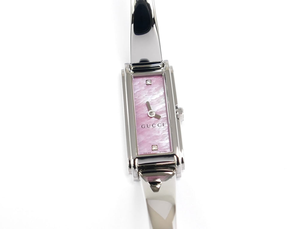 Gucci G-Line 109 Pink Mother of Pearl Dial with Diamonds YA109520
