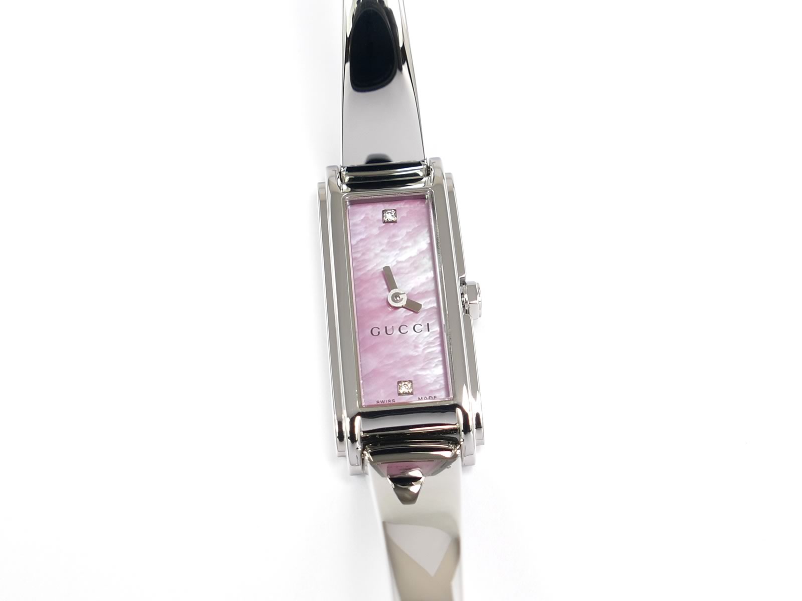 Gucci G-Line 109 Pink Mother of Pearl Dial with Diamonds YA109520