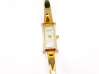 Gucci 1500L White Mother of Pearl Dial on 18k Gold Plated Bangle