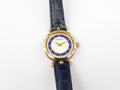 Gucci 2000L White & Blue Roman Numeral Dial 18k Gold Plated