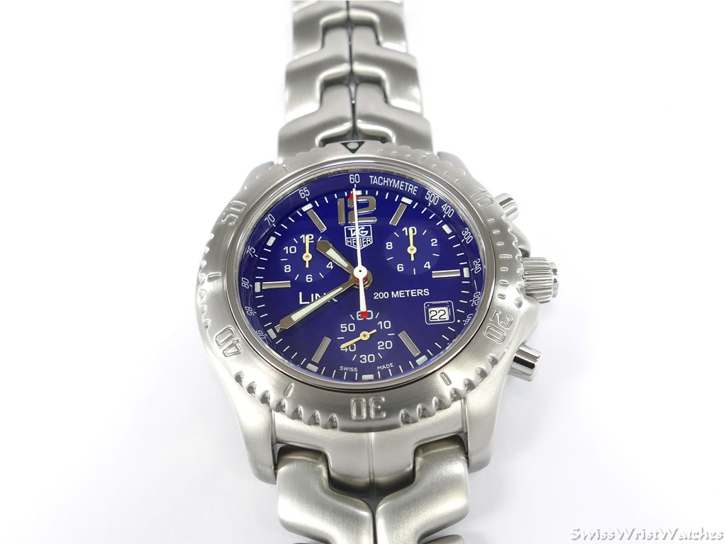 TAG Heuer Link Chronograph Blue CT1110.BA0550 face