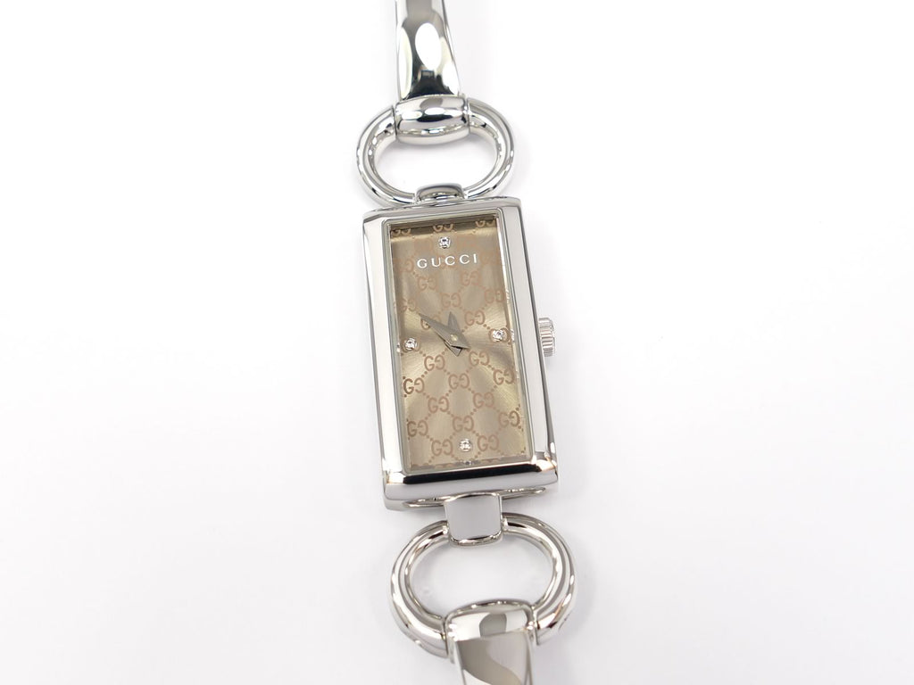 Gucci Tornabuoni 119 Brown YA119508 with 4 Diamonds
