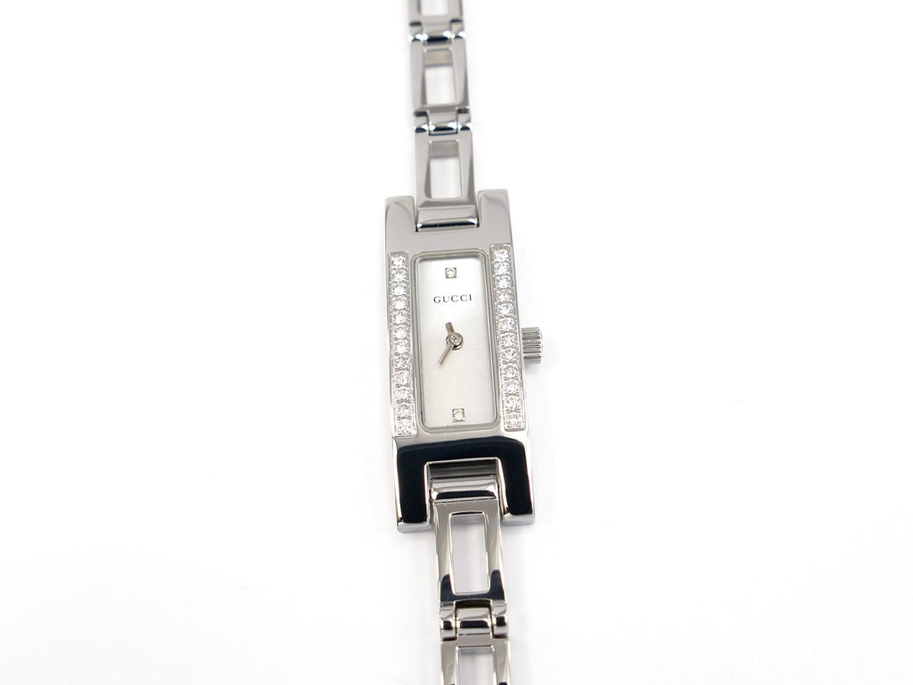Gucci 3900L White Mother of Pearl Dial and 26 Diamonds