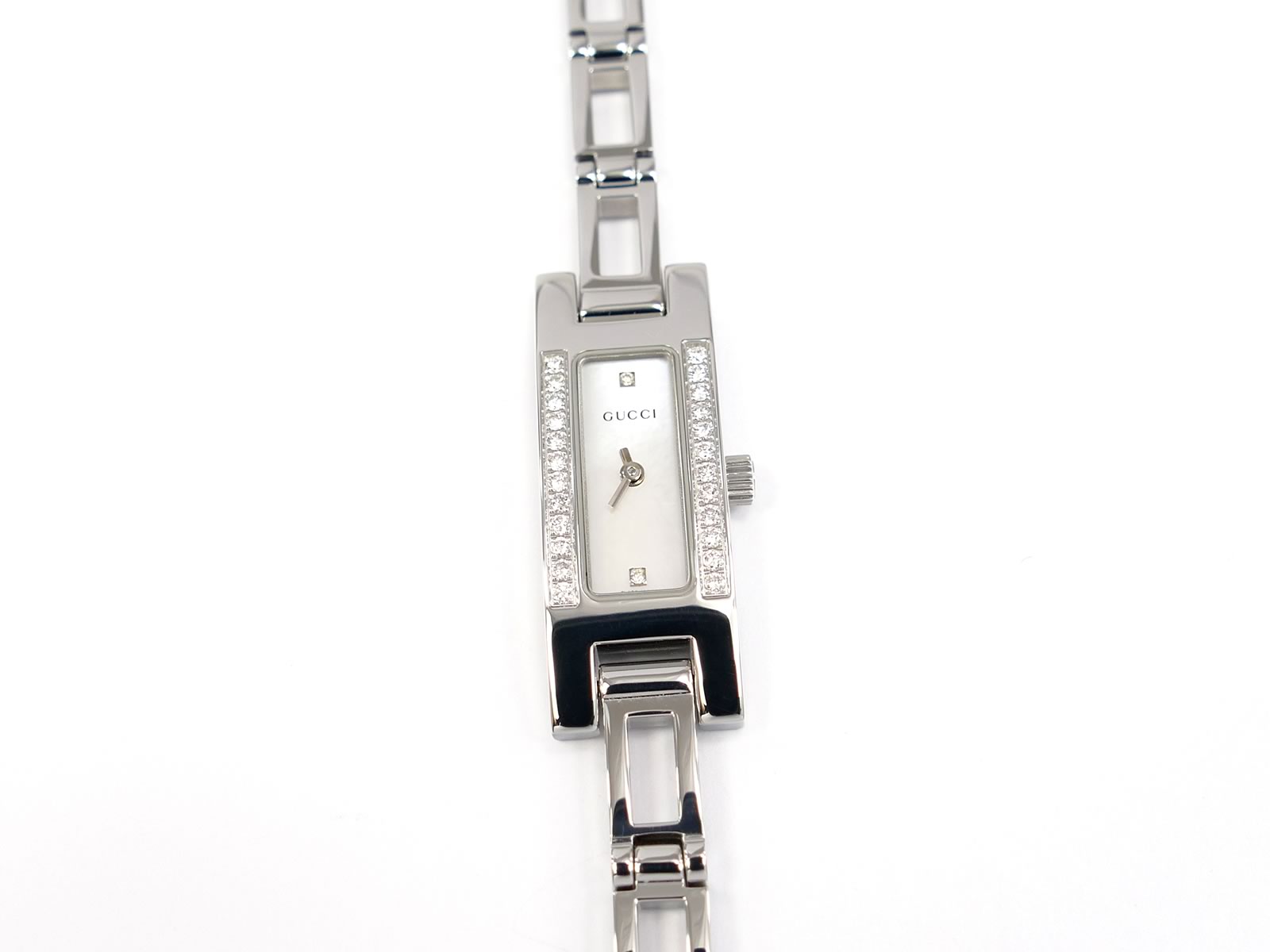 Gucci 3900L White Mother of Pearl Dial and 26 Diamonds