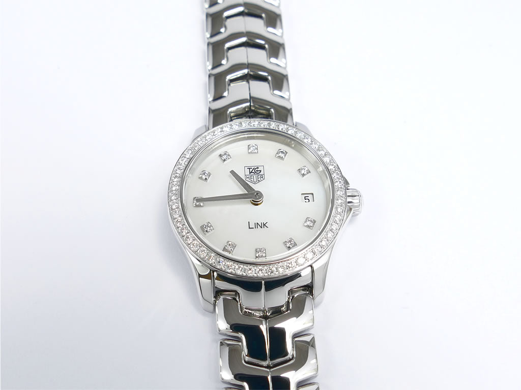 Ladies' TAG Heuer Link WJF1417.BA0859 face with date