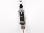 Gucci G-Line 109 Black 3 Diamond Dial on Stainless Steel Bangle