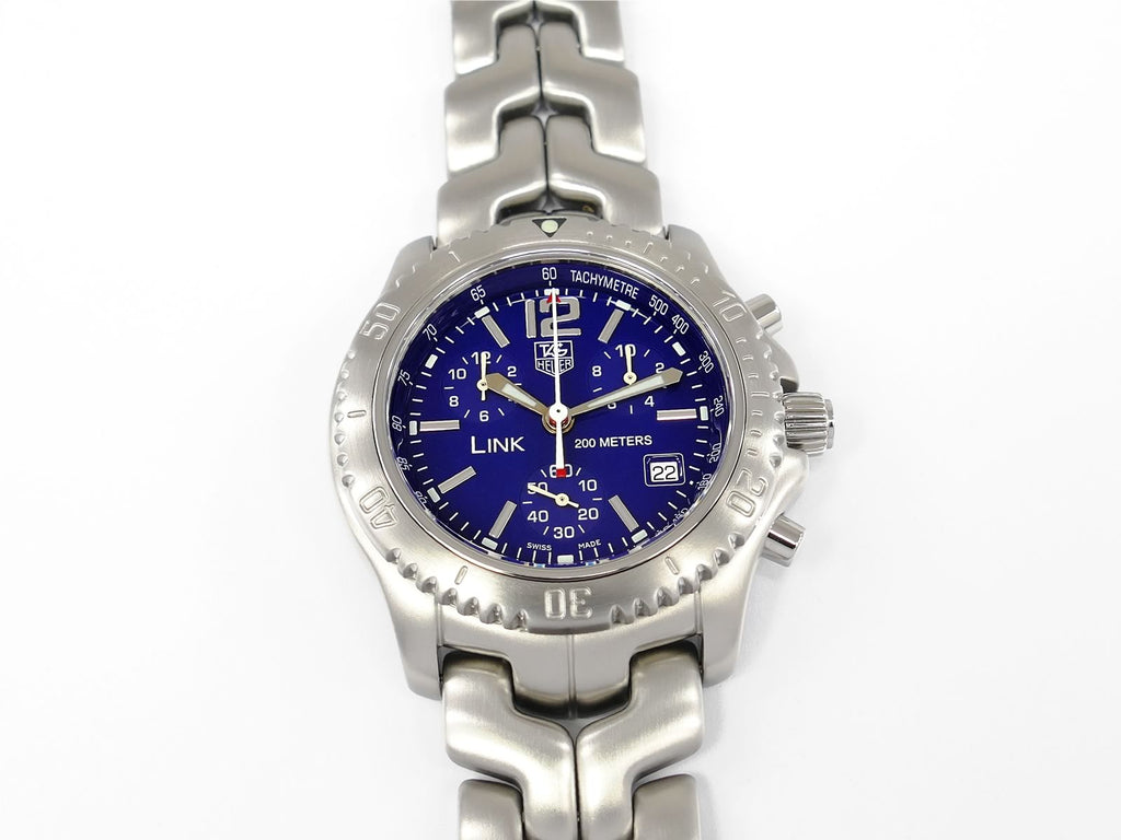 TAG Heuer Link Chronograph Blue Dial CT1110.BA0550 date