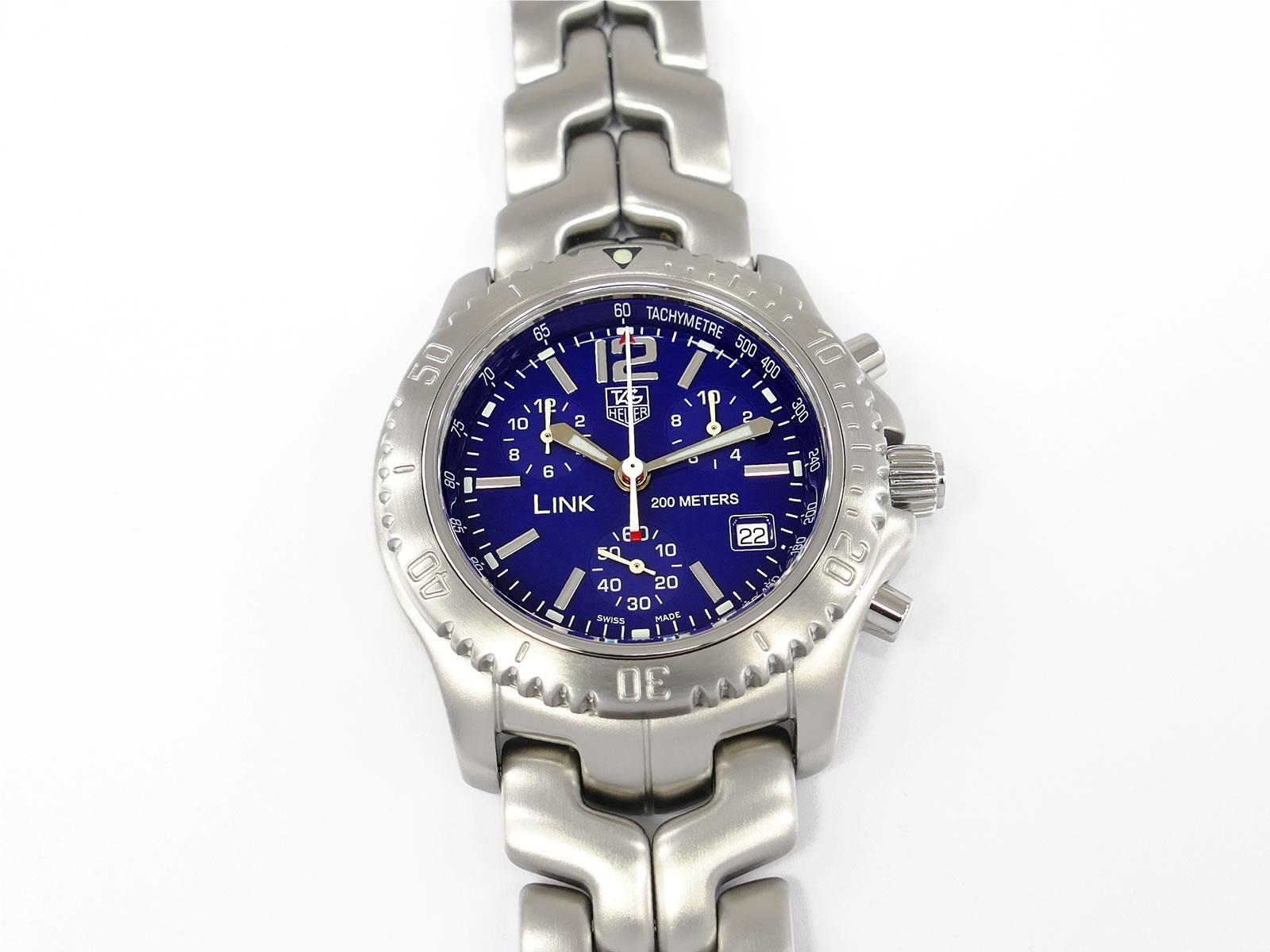 TAG Heuer Link Chronograph Blue Dial CT1110.BA0550 date