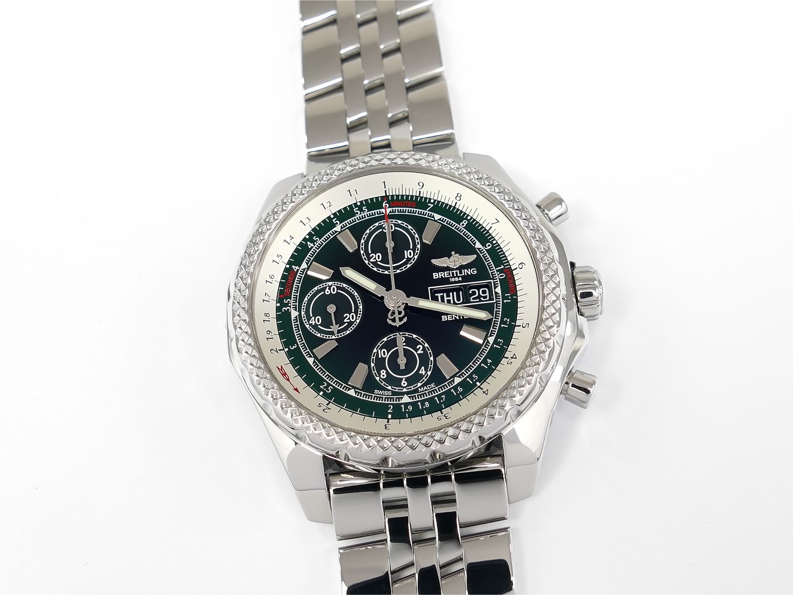 Breitling Bentley GT II Green Chronograph A13365 Chronometer