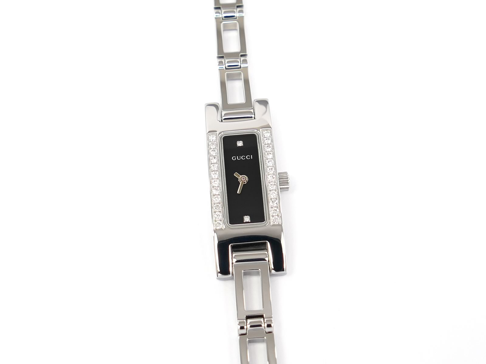Gucci 3900L Black dial with 26 Diamonds