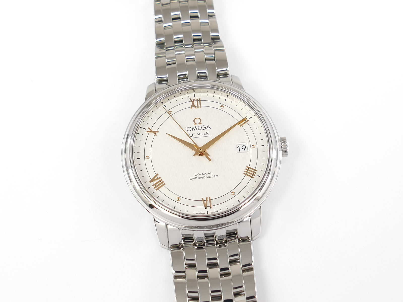 Omega De Ville Prestige Silver Silk Co-Axial Chronometer 424.10.40.20.02.004