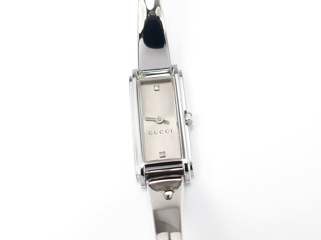 Gucci G-Line 109 Silver Dial with 2 Diamonds