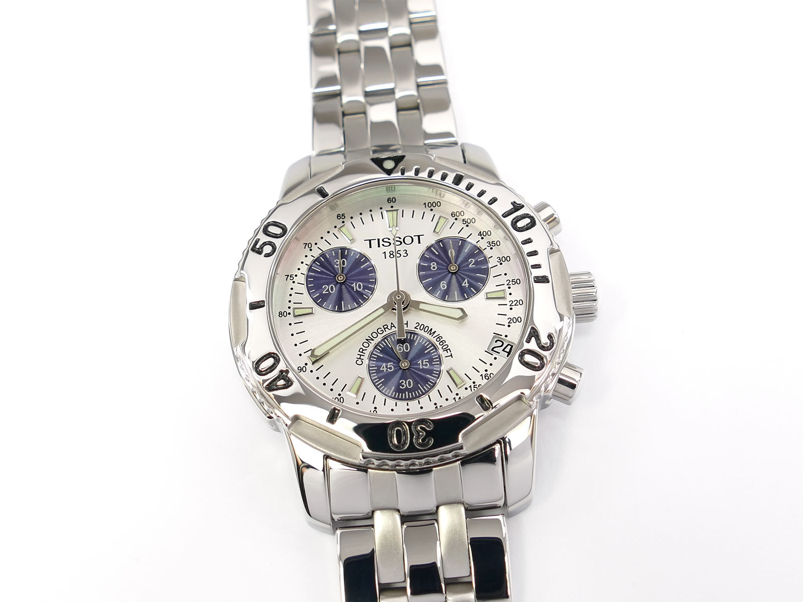 Tissot T-Sport PRS200 Silver / Blue Chronograph