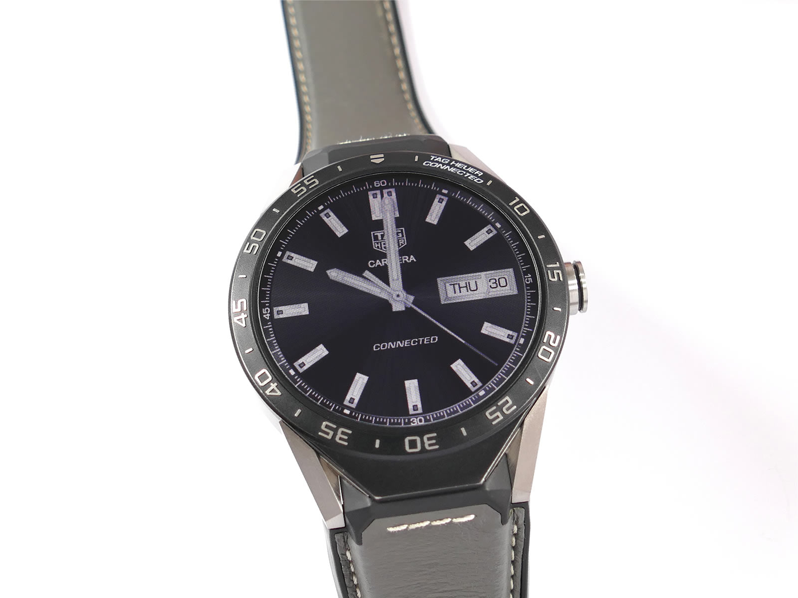 TAG Heuer Connected 46 Titanium on Grey Leather SAR8A80