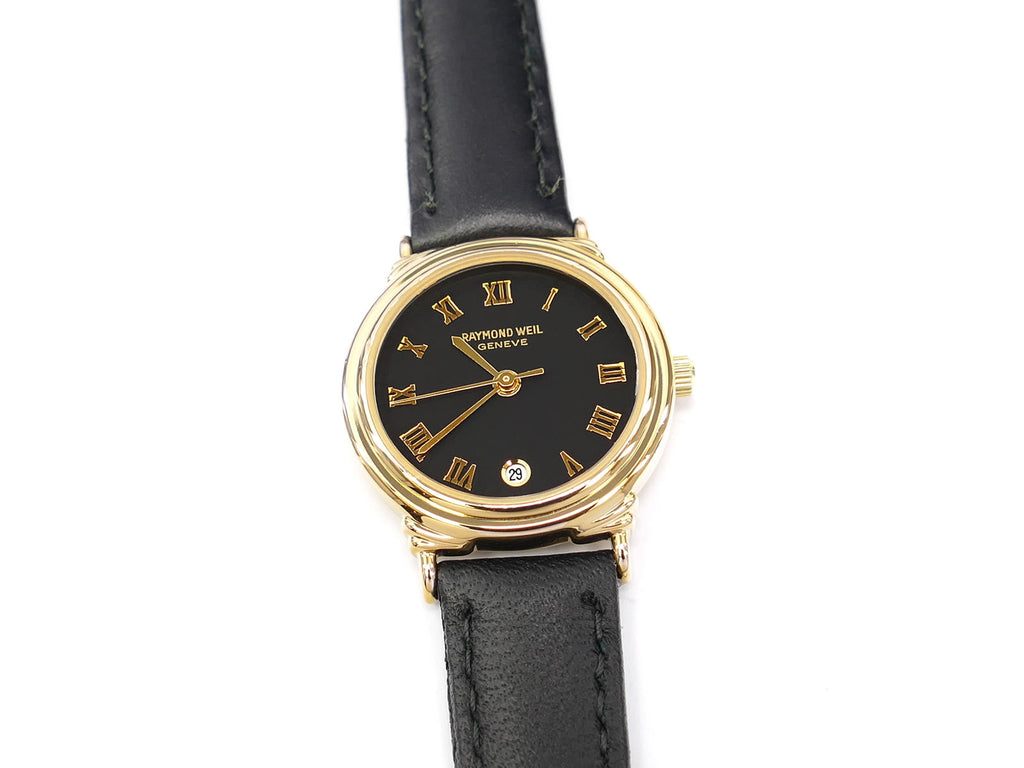 Raymond Weil Traditional Black 18k Gold Plated 5342
