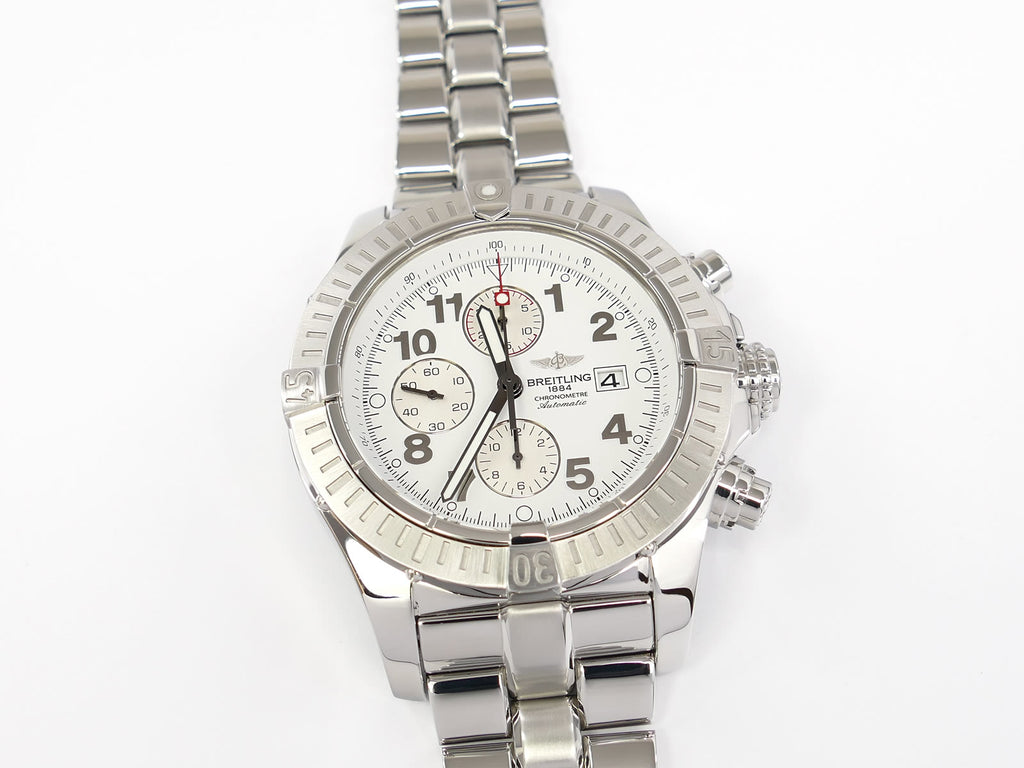 Breitling Super Avenger White Arabic Chronometer A13370