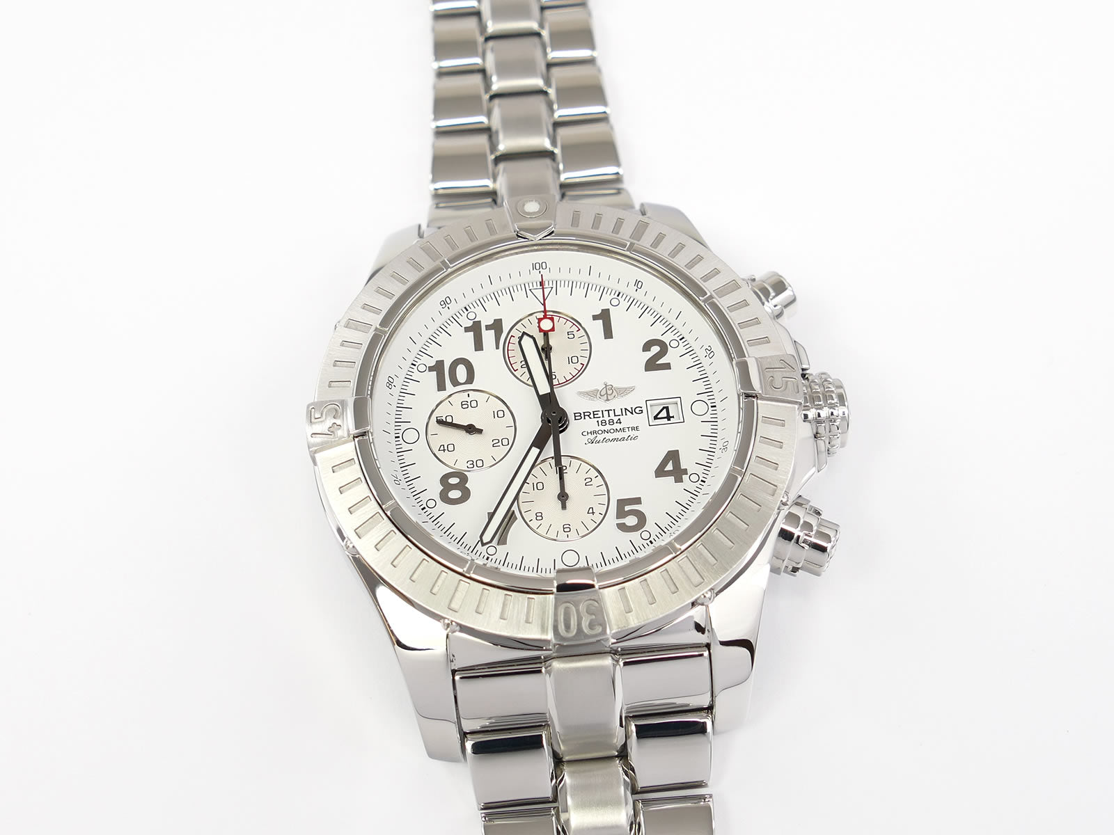 Breitling Super Avenger White Arabic Chronometer A13370
