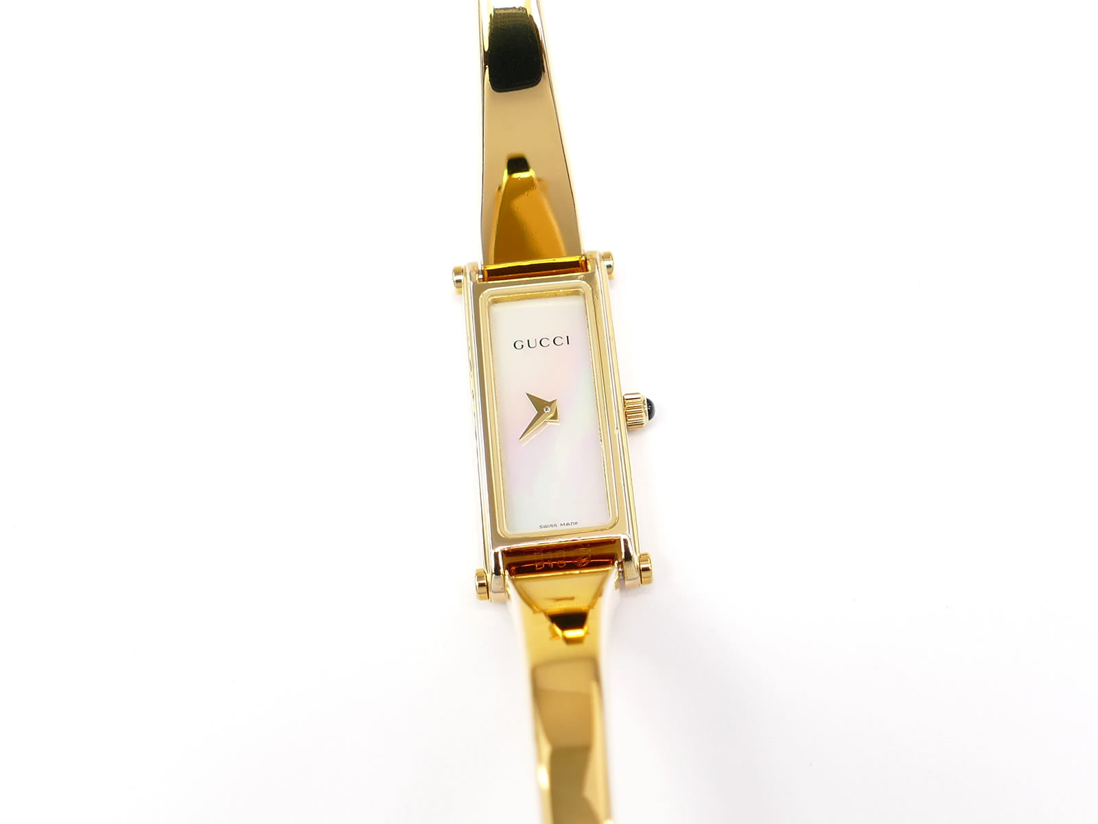 Gucci 1500L White Mother of Pearl rectangular Dial