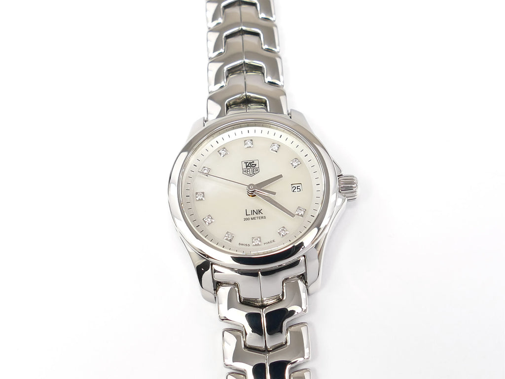 TAG Heuer Link White Mother of Pearl Dial with Diamonds WJF1317.BA0572
