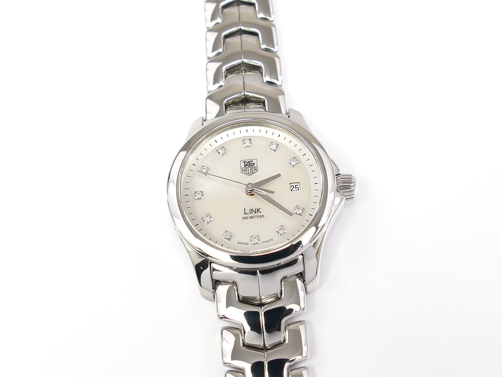 TAG Heuer Link White Mother of Pearl Dial with Diamonds WJF1317.BA0572