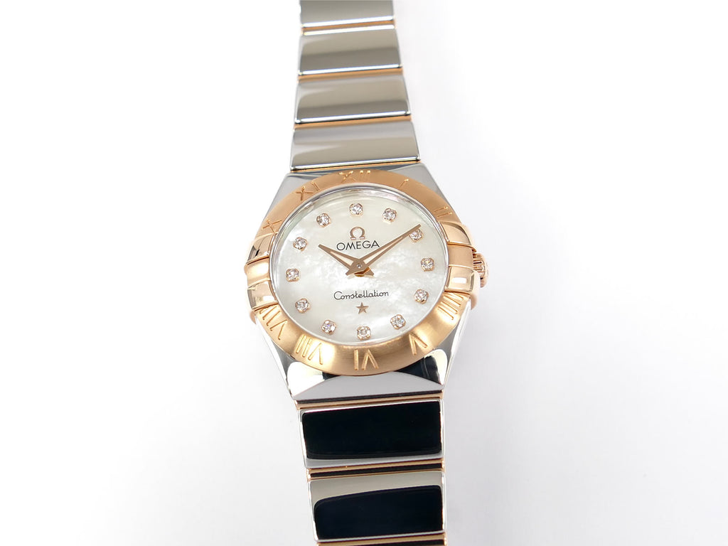 Omega Constellation White Mother of Pearl with 18k Red Gold 123.20.24.60.55.003