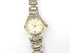 Gucci 9040L Cream Dial on Stainless Steel & 18k Gold Plated Bracelet