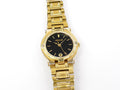 Gucci 9200L Black Dial on 18k Gold Plated Bracelet