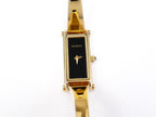 Gucci 1500L Black Dial 18k Gold Plated