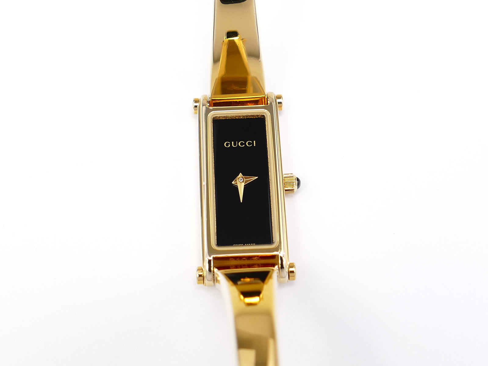 Gucci 1500L Black Dial 18k Gold Plated