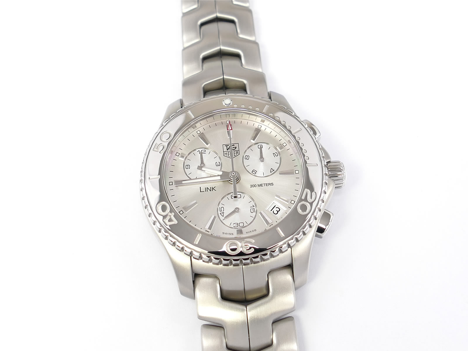 TAG Heuer Link Chronograph シルバー Pre-Owned TAG Heuer Link Calibre 16 Chronograph Automatic (CJF211A)