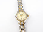 Gucci 9040L Cream Dial on Stainless Steel & 18k Gold Plated Bracelet