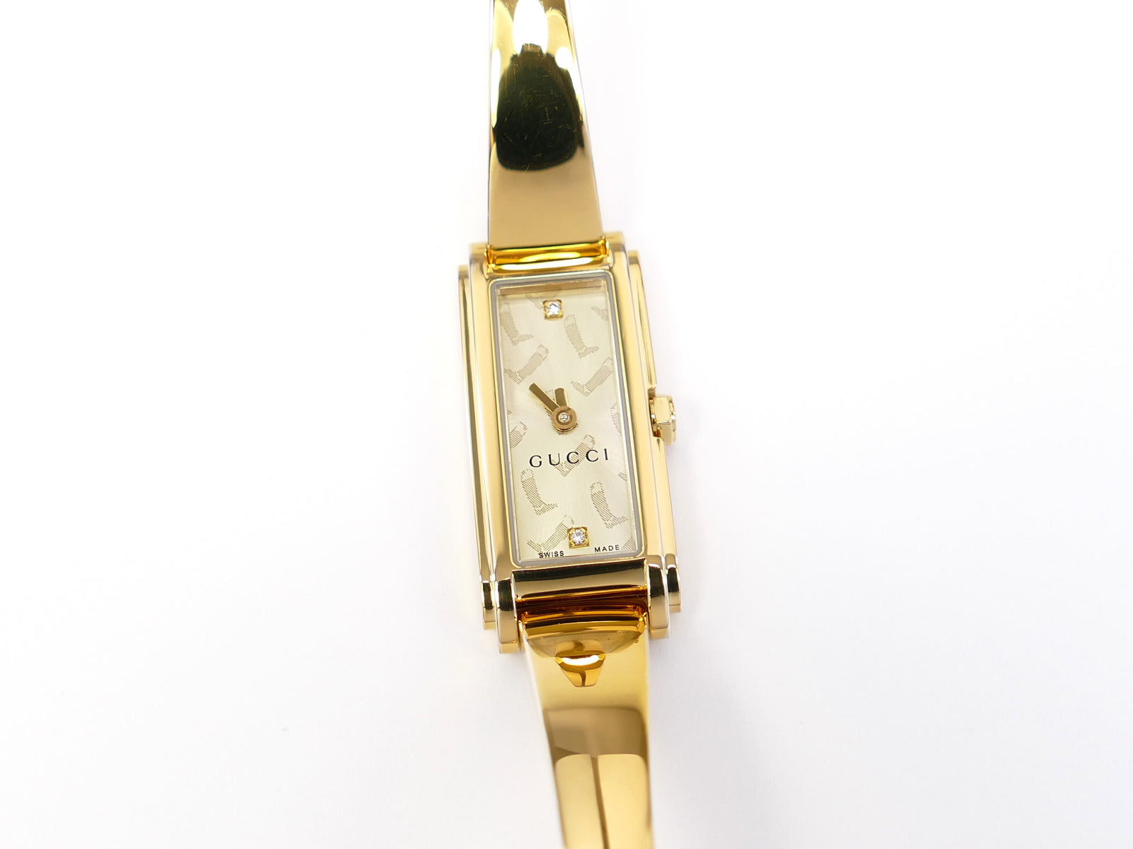 Gucci G-Line 109 Champagne Boot Sunburst Dial YA109507