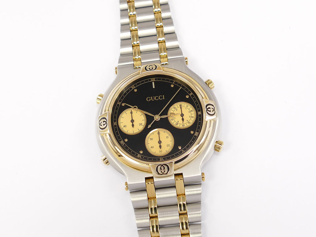 Gucci 9400 Chronograph Black & Champagne Dial
