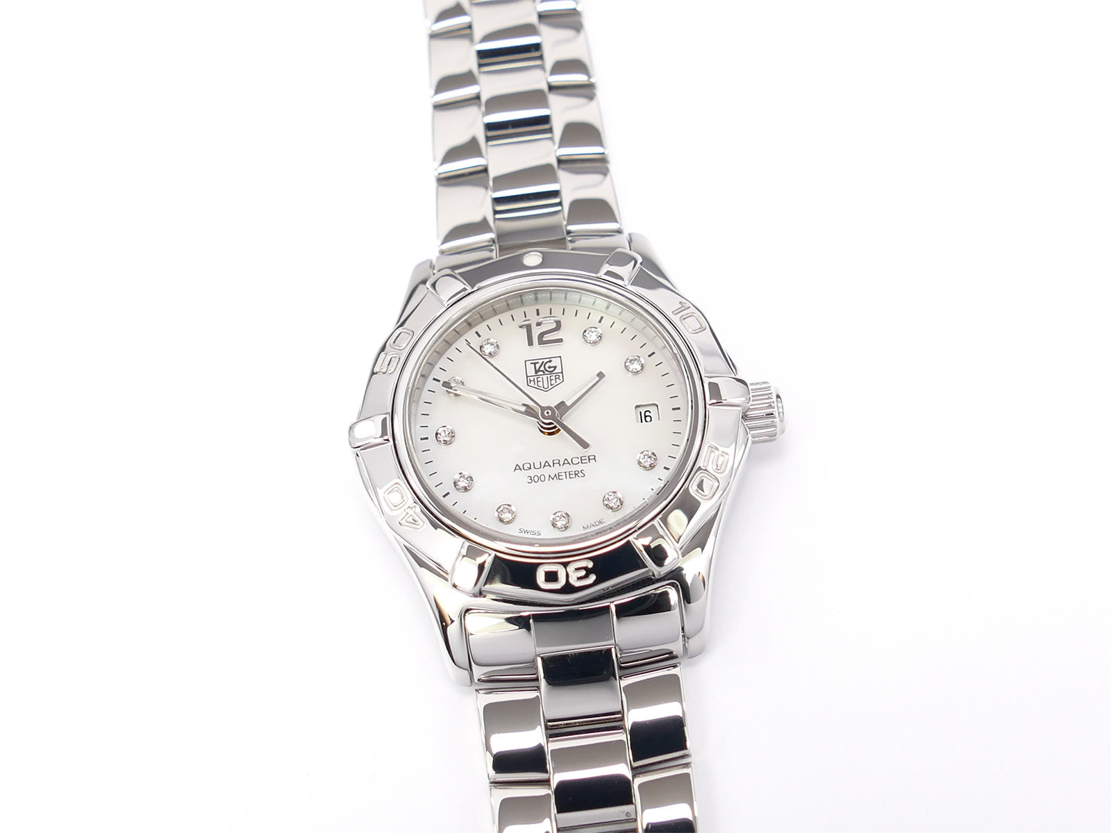 TAG Heuer Aquaracer Lady White Mother of Pearl & Diamonds WAF1415