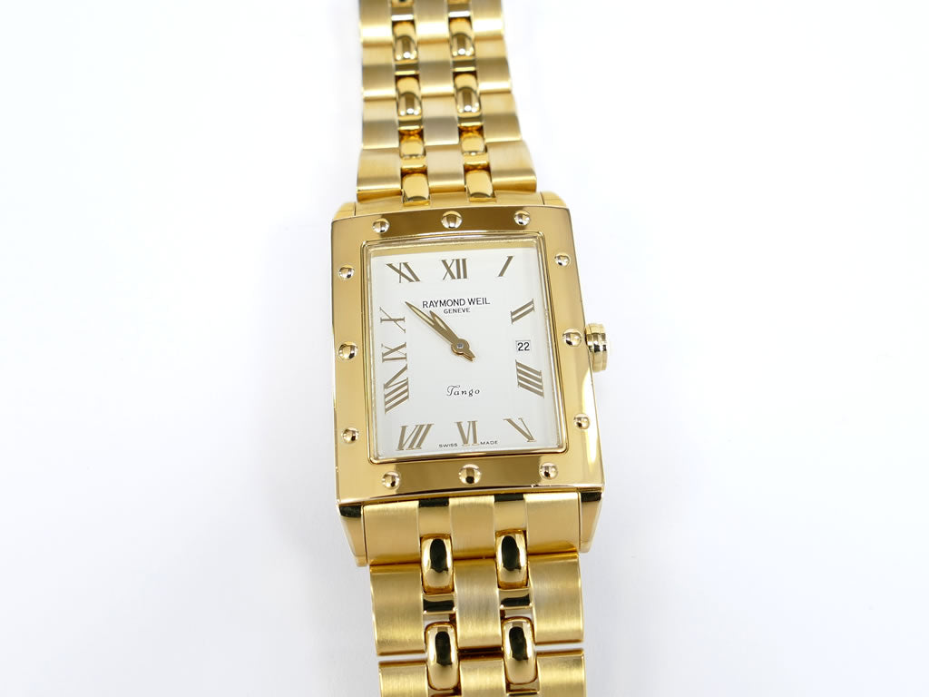 Raymond Weil Collection Tango 18k Gold Plated 5381-P-00308 White Dial with Date