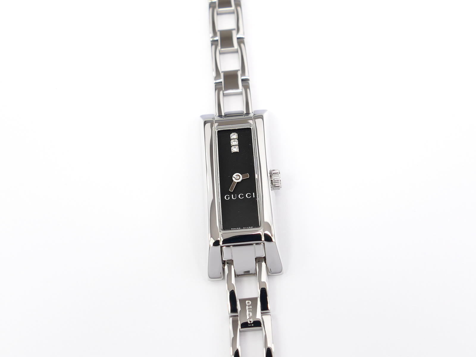 Gucci G-Link 110 Black Rectangular Dial