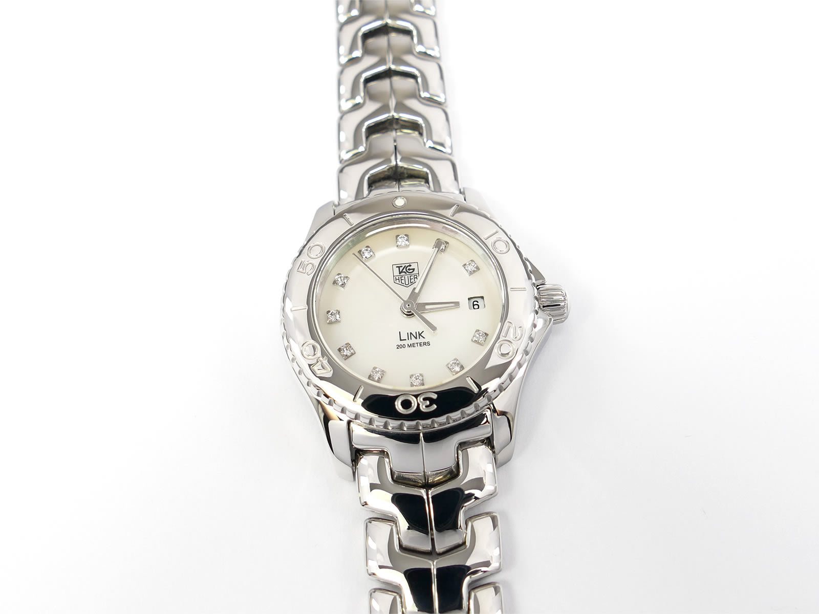 TAG Heuer Link White Mother of Pearl & Diamond Dot Dial WJ1319-0