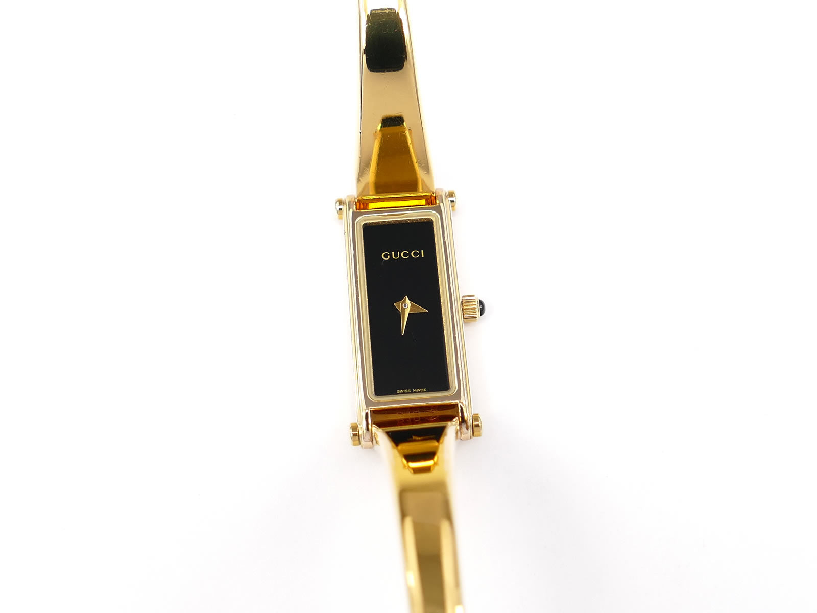 Gucci 1500L Black Dial 18k Gold Plated