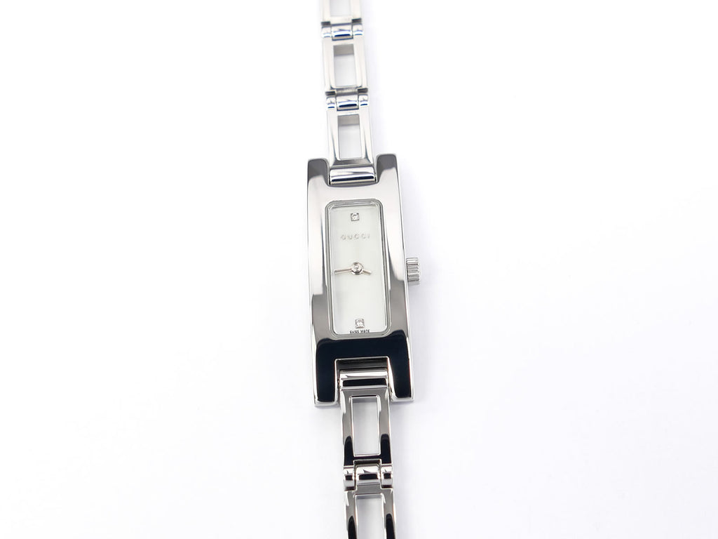 Gucci 3900L White Mother of Pearl 2 Diamond Dial